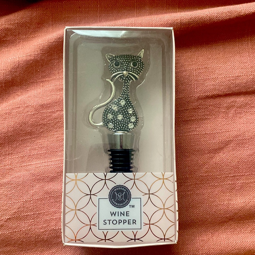 Modern Expressions cat glitter Wine Stopper